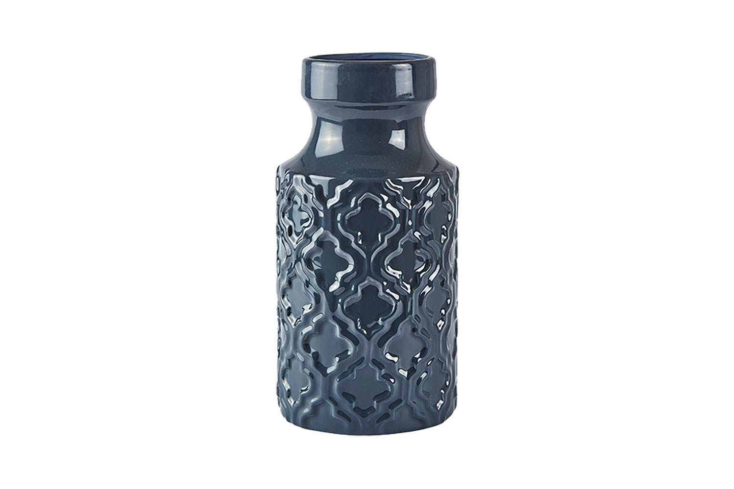 Blue ceramic vase pattern